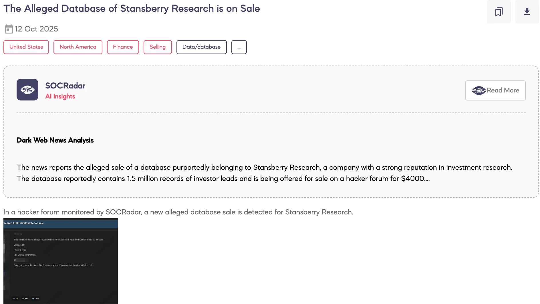 Alleged Database of Stansberry Research is on Sale