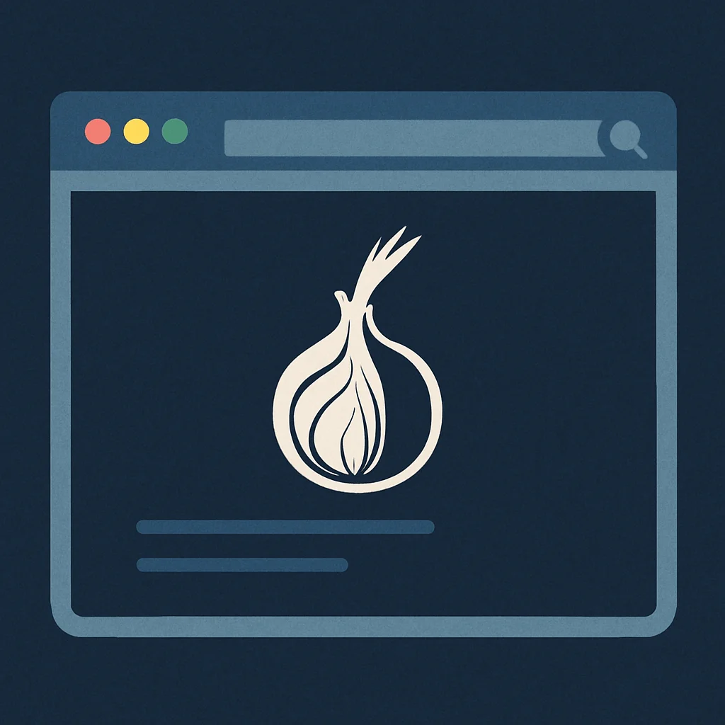 Torネットワークと.onionサイトのイメージ