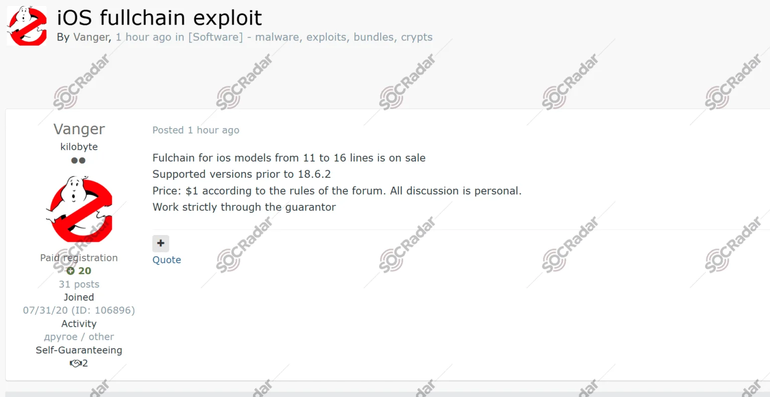 Alleged n8n Exploit, iOS Full-Chain Sale, and Instagram Data