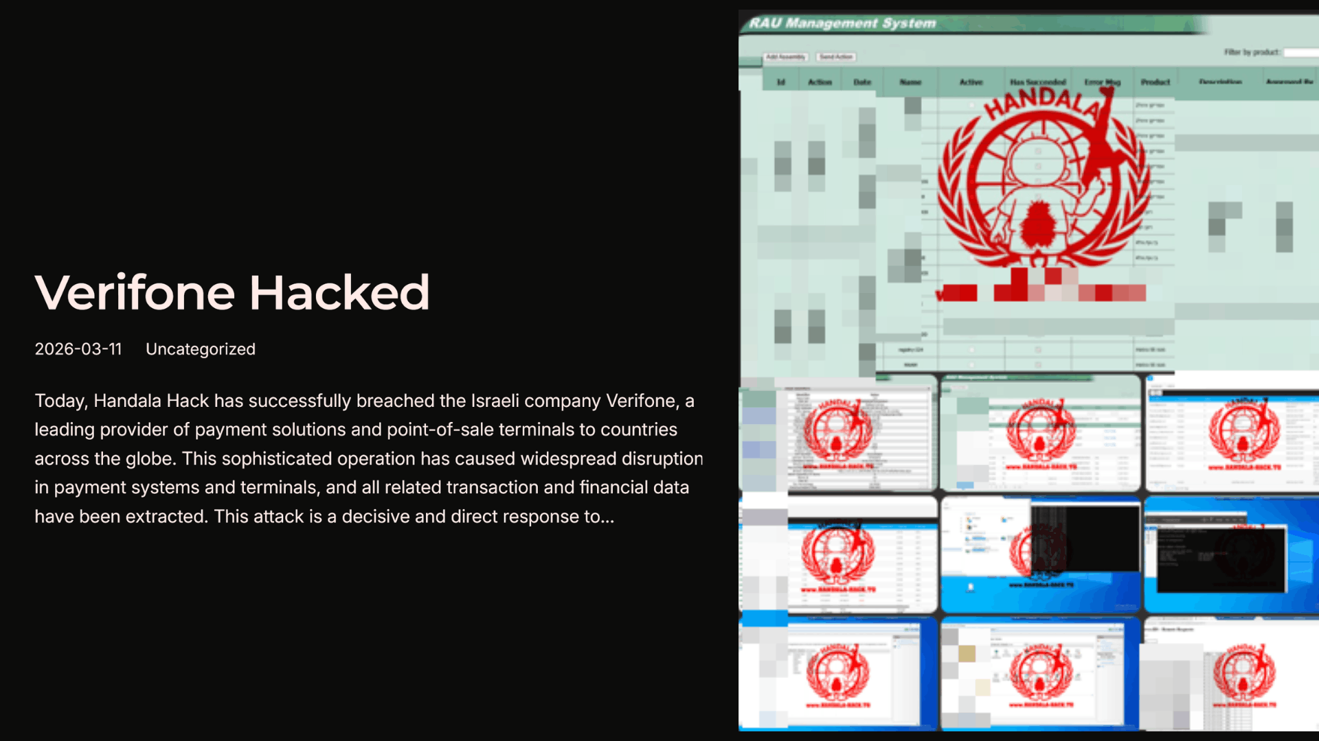 Handala Hack claims to have breached Verifone