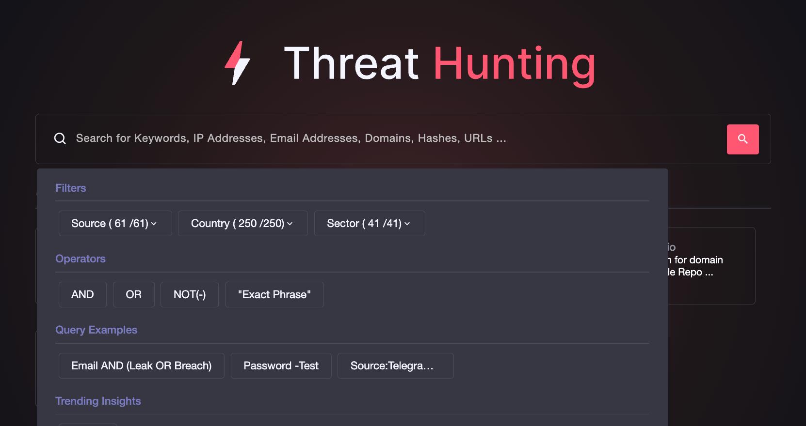 SOCRadar’s Threat Hunting, free OSINT tools