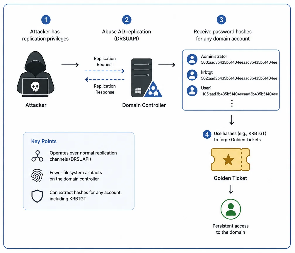 DCSync attack flow