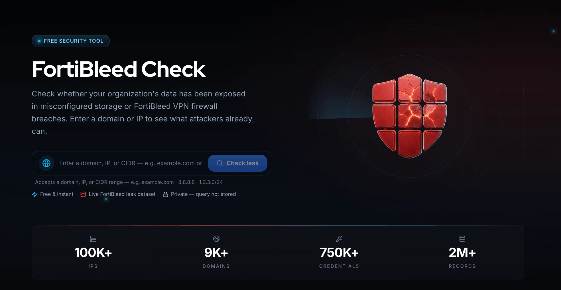 Is Your FortiGate in the FortiBleed Leak? Check Now., SOCRadar Free FortiBleed Exposure Checker, Fortinet