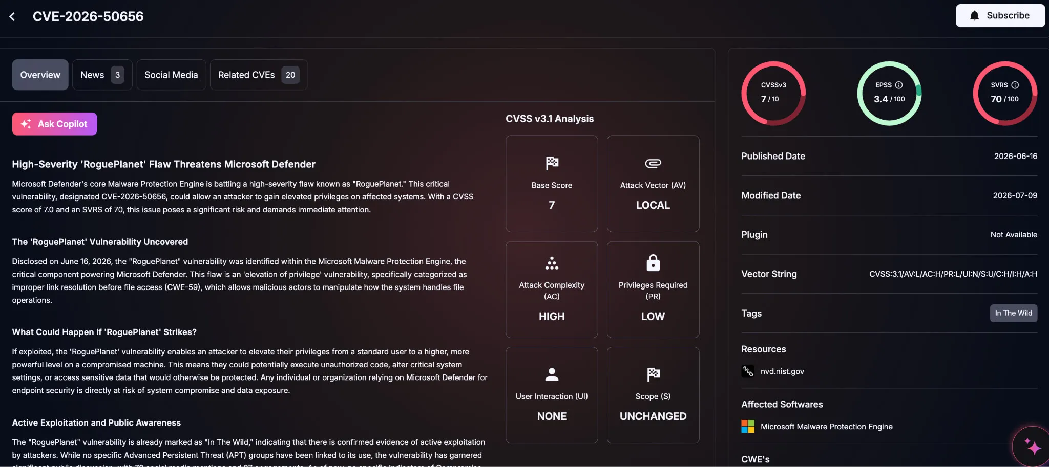 Details of CVE-2026-50656 (SOCRadar Vulnerability Intelligence)