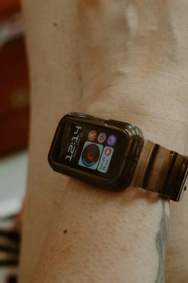 A modern smartwatch combines health monitoring, communications, applications, and account access within a single wearable endpoint.