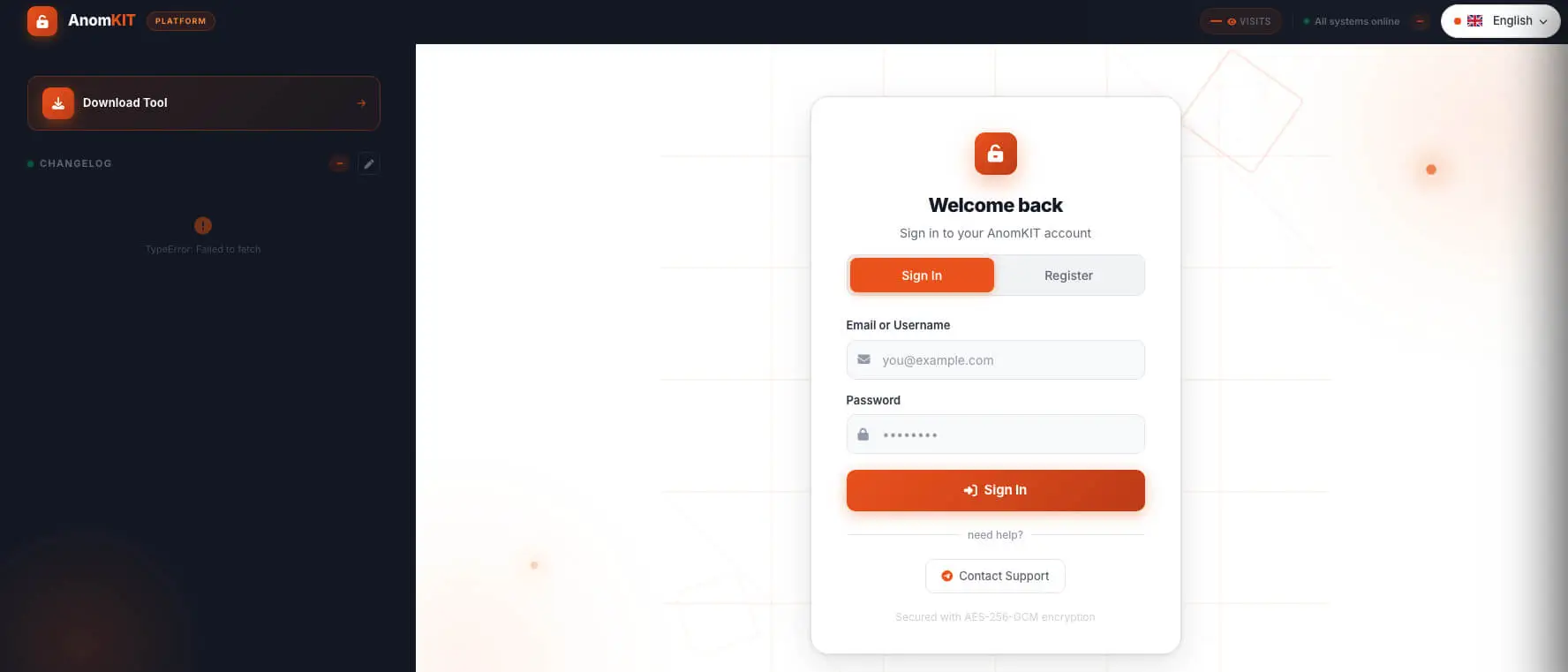 AnonyMousKIT/AnomKIT Login Panel at anomkit[.]shop
