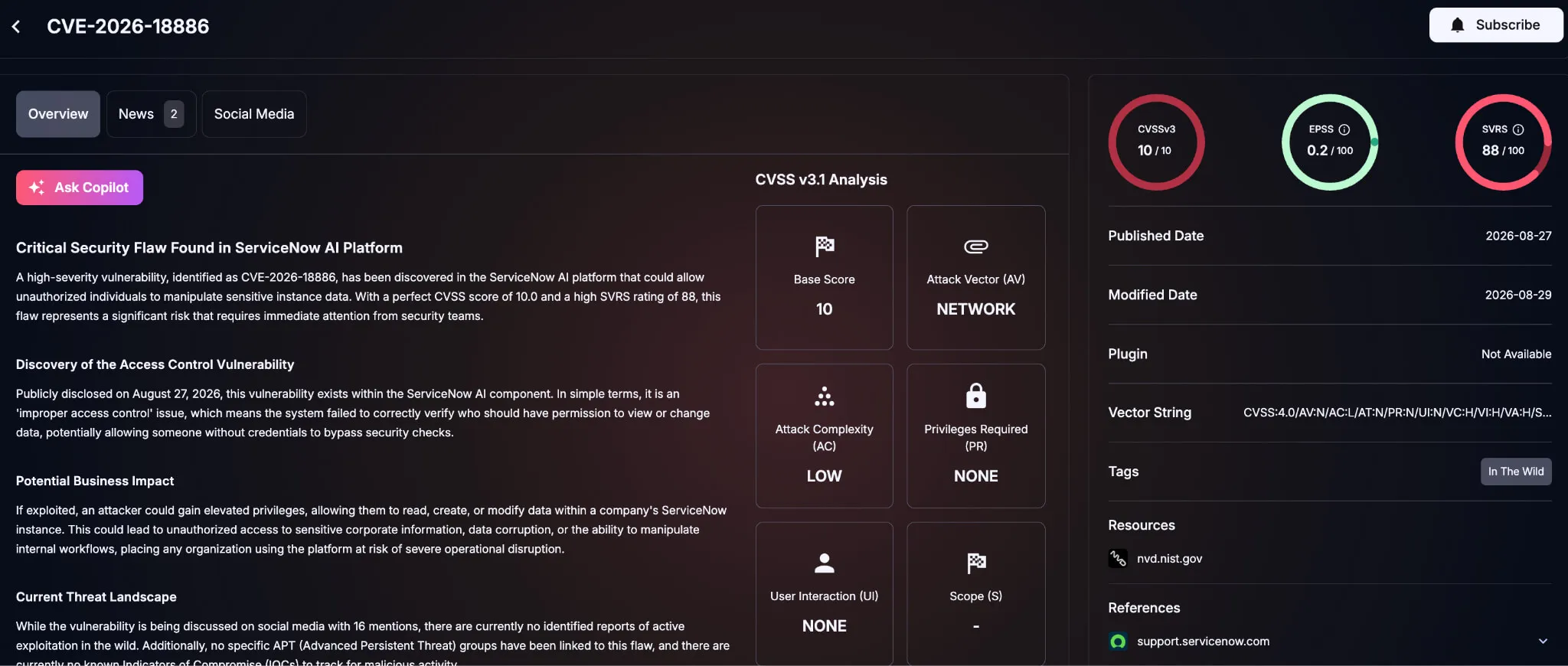 Details of CVE-2026-18886 (SOCRadar Vulnerability Intelligence)