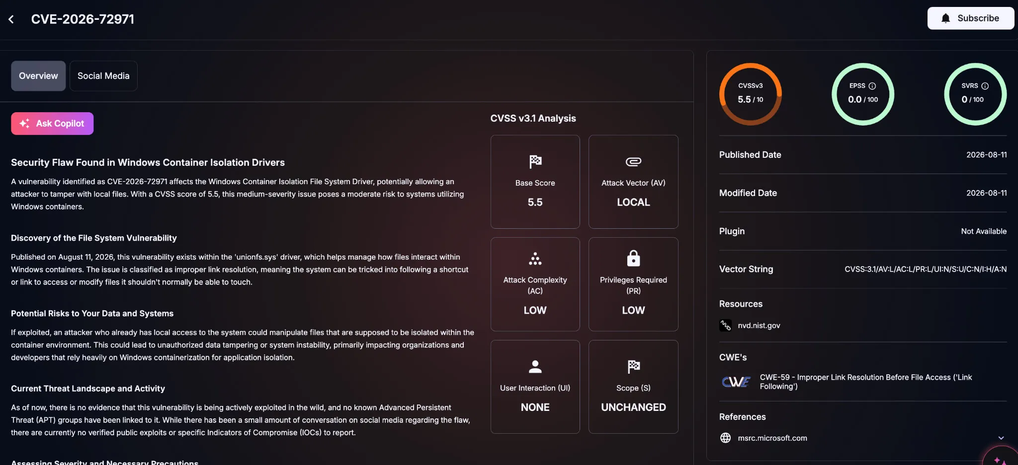 Details of CVE-2026-72971 (SOCRadar Vulnerability Intelligence)