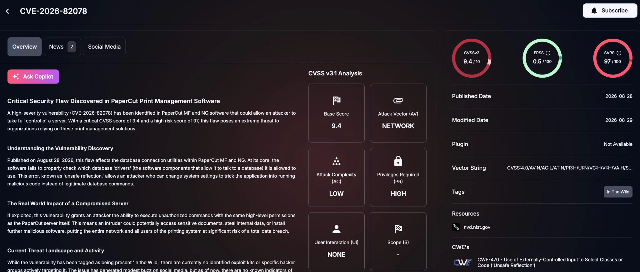 Details of CVE-2026-82078 (SOCRadar Vulnerability Intelligence)