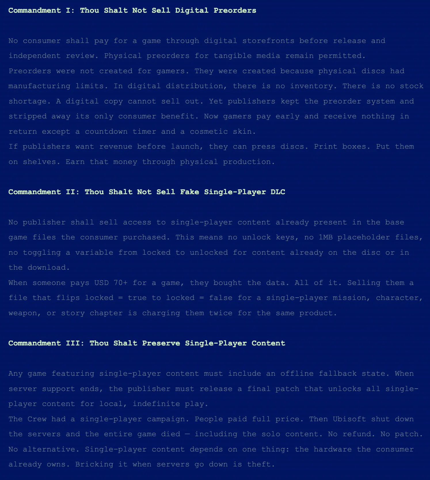 Commandments by CyberLeek