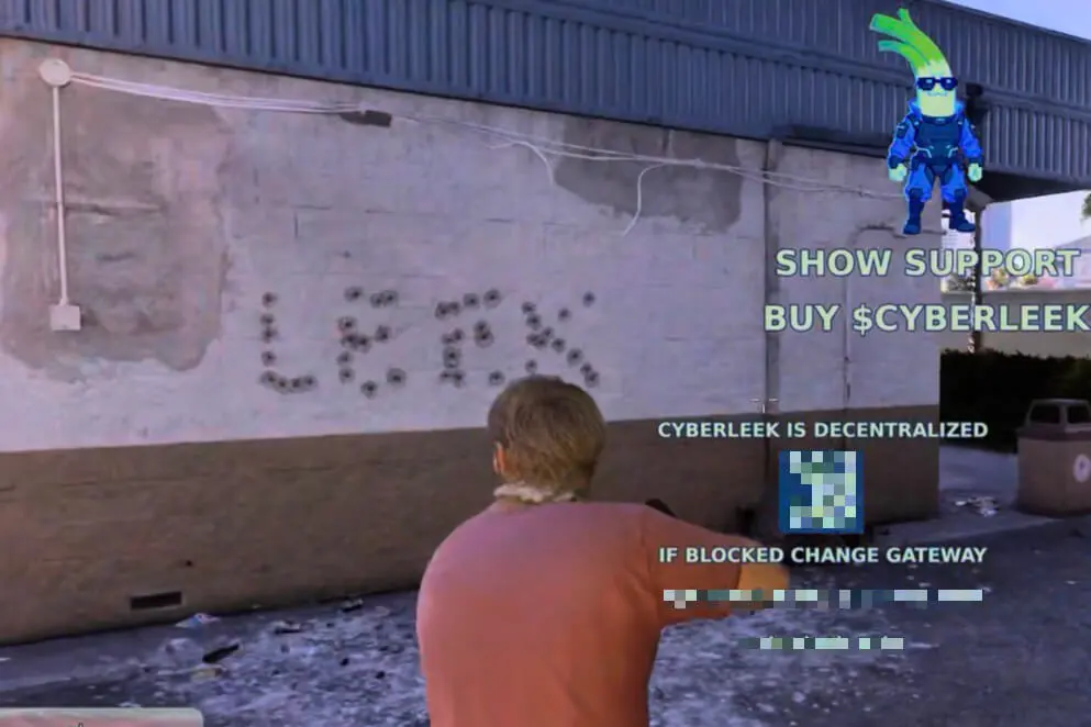 The clip that convinced most doubters: CyberLeek spelling 'LEEK' into a wall with in-game gunfire.
