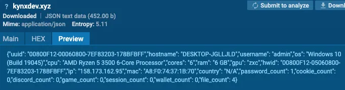 Meta chunk request payload