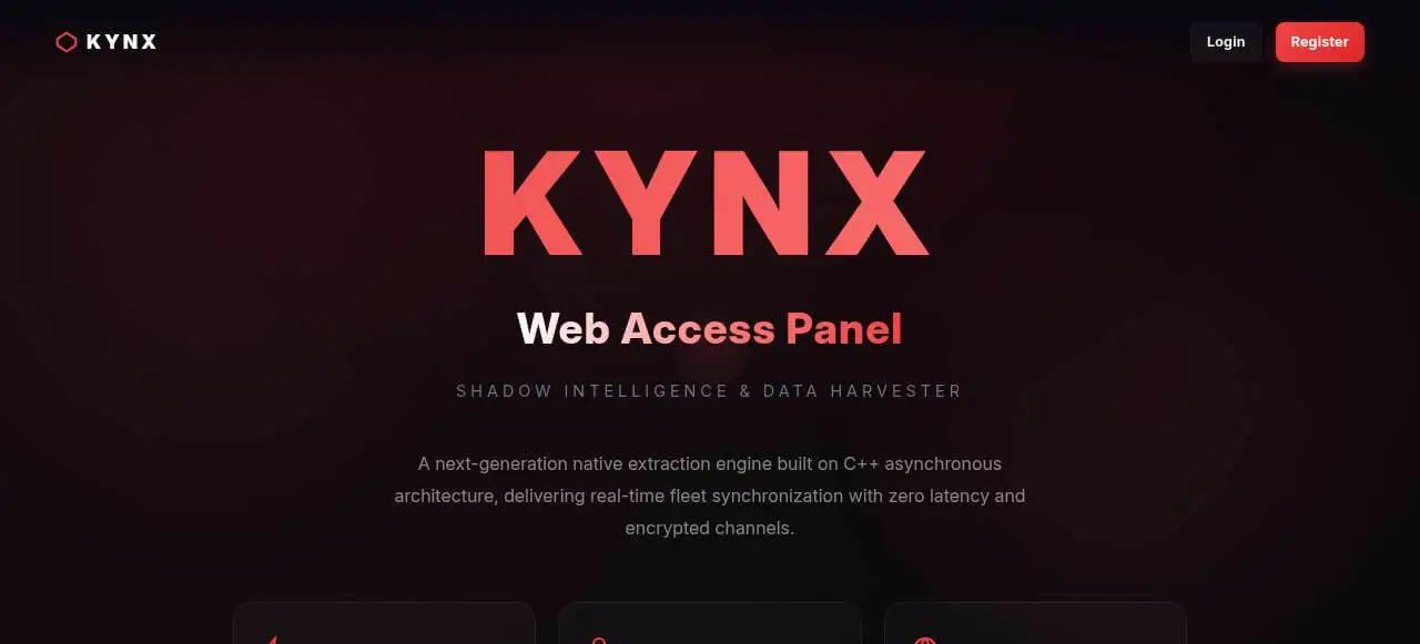 Kynx Stealer’s panel at kynxdev[.]xyz