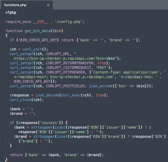 functions.php source code