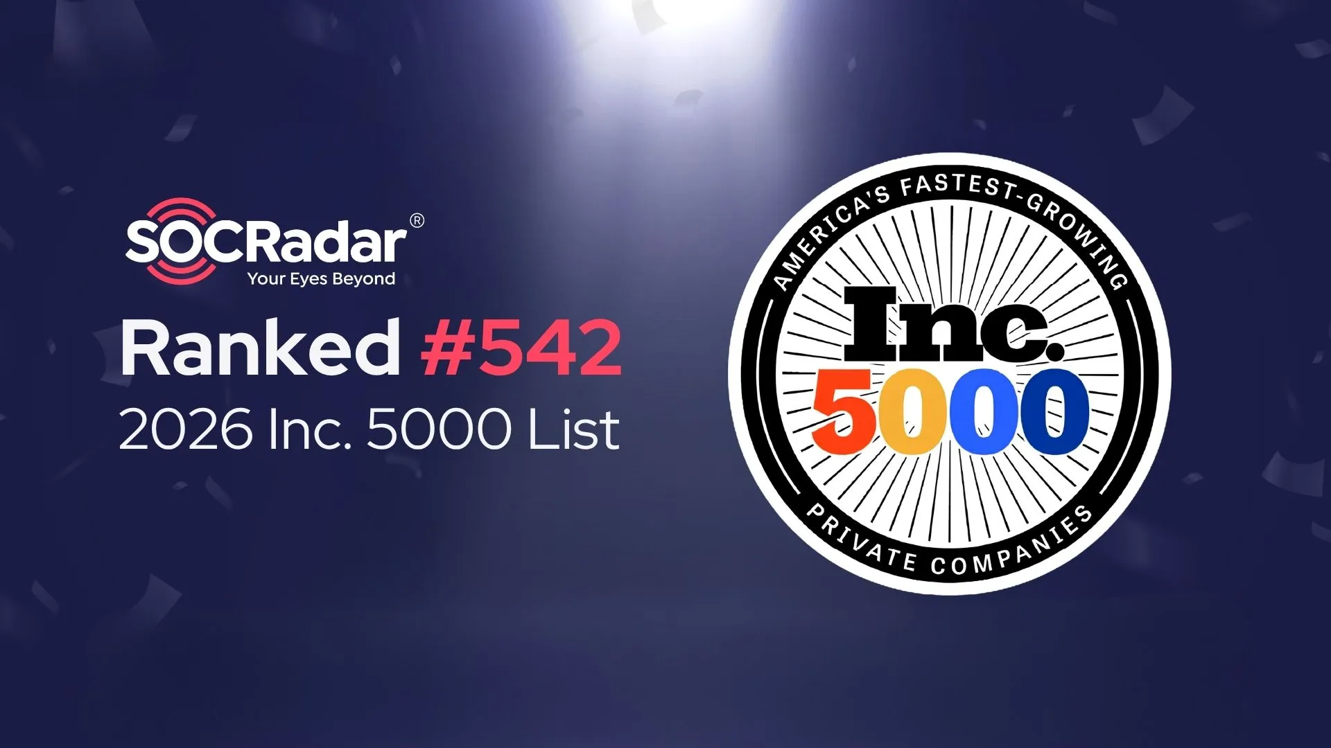 SOCRadar® Cyber Intelligence Inc. | SOCRadar Ranks No. 542 on the 2026 Inc. 5000 List of America's Fastest-Growing Private Companies