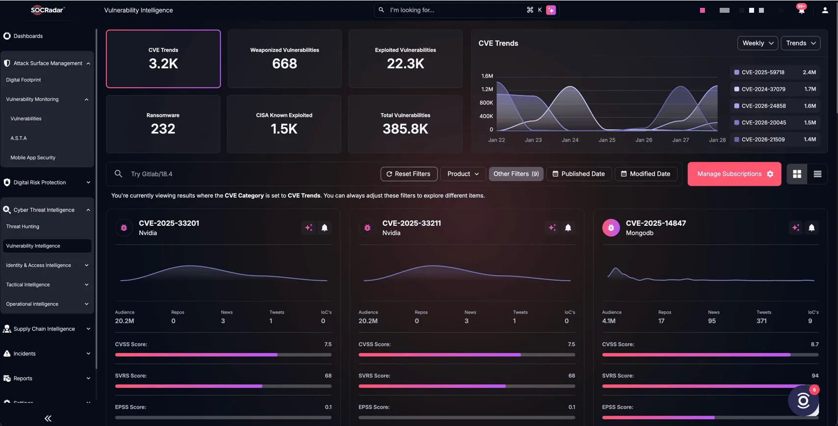 SOCRadar’s Vulnerability Intelligence