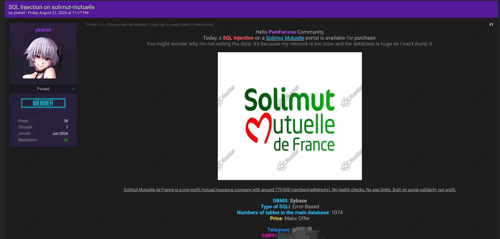 solimut sql injection database access sybase