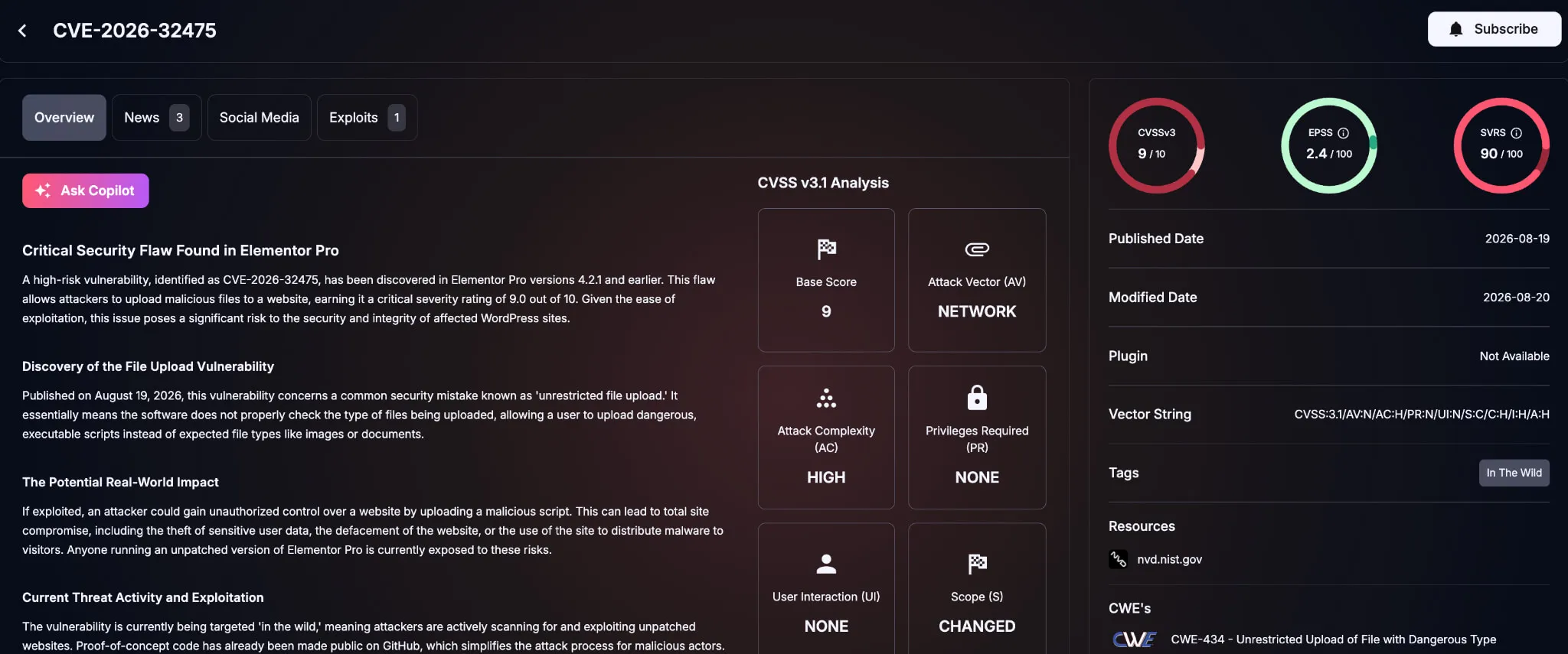 Details of CVE-2026-32475 (SOCRadar Vulnerability Intelligence)