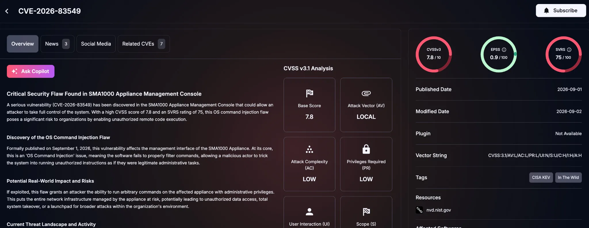 Details of CVE-2026-83549 (SOCRadar Vulnerability Intelligence)
