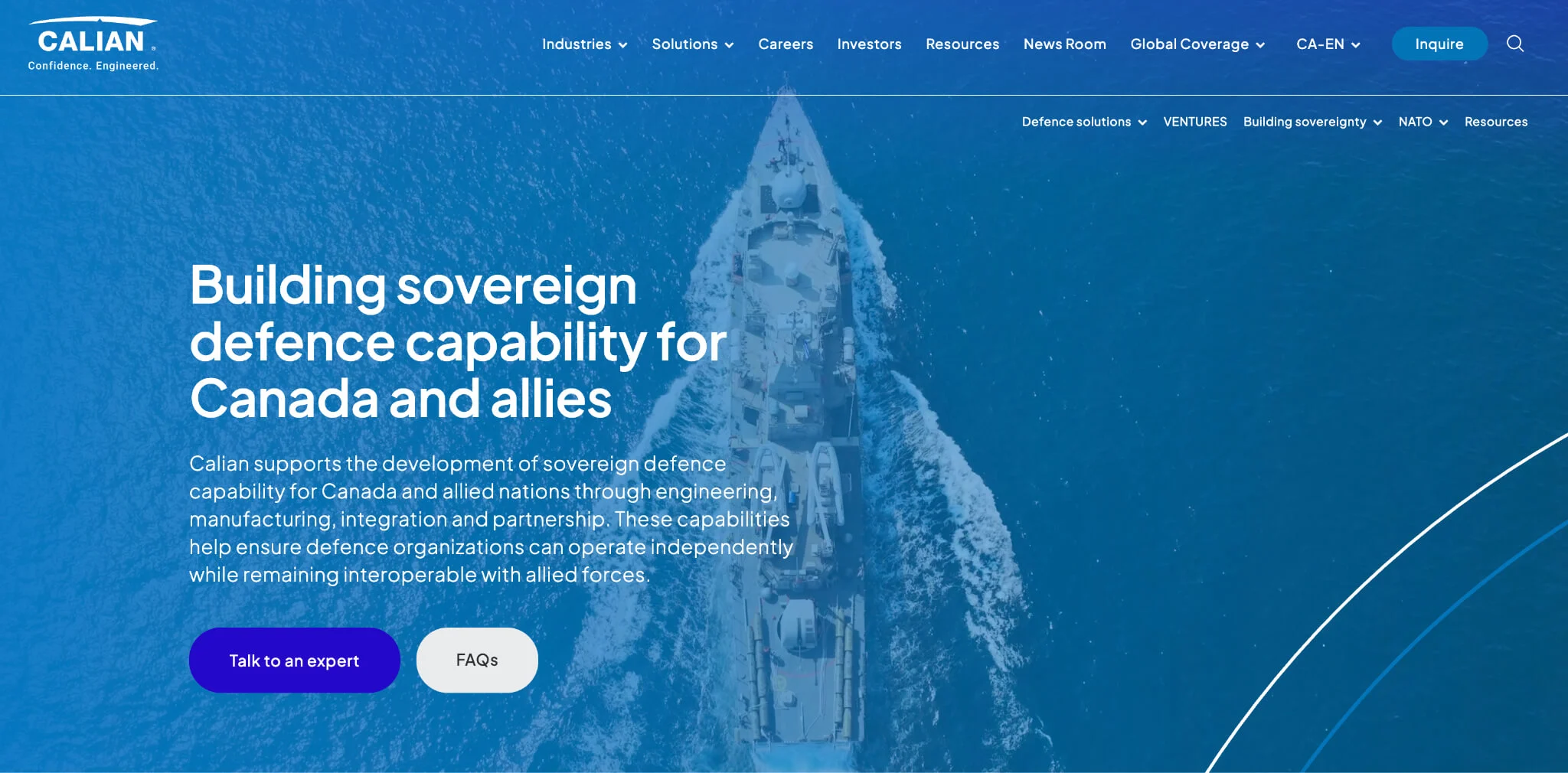Calian: Sovereign defense and managed SOC operations.
