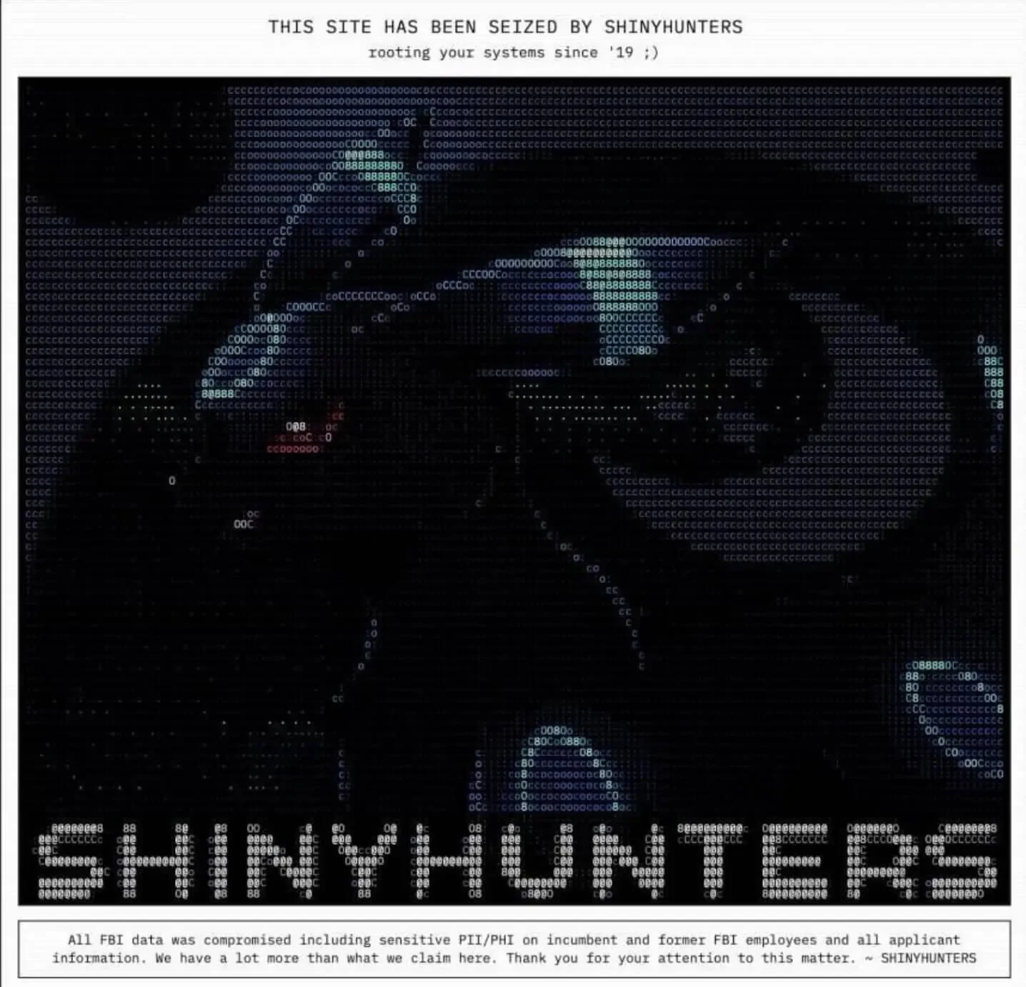 ShinyHunters' defacement and breach claim